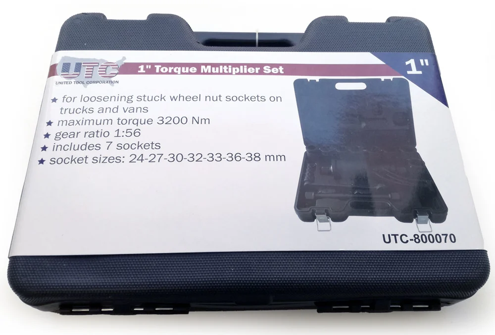 Násobič kroutícího momentu 1", 1:56, 3500 Nm, sada 10 dílů, Welzh