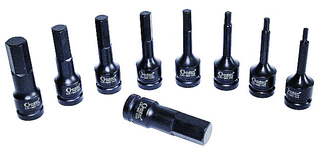 Hlavice zástrčné 1/2", Inbus 4 - 19 mm, CrMo - tvrzené, 9 dílů, Condor Werkzeug