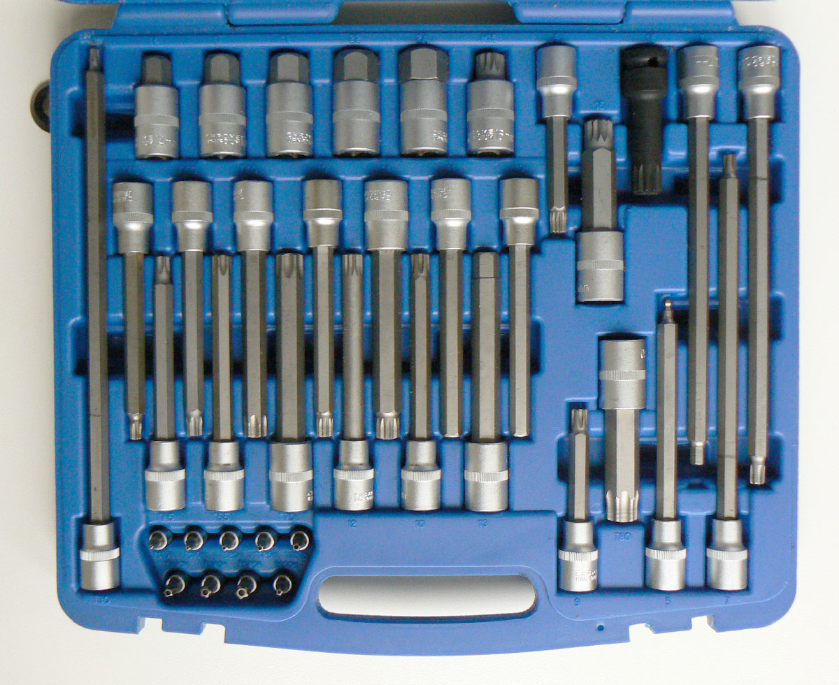 Hlavice zástrčné Inbus, T-profil, Ts-profil, XZN- sada 40 dílů, Condor Werkzeug