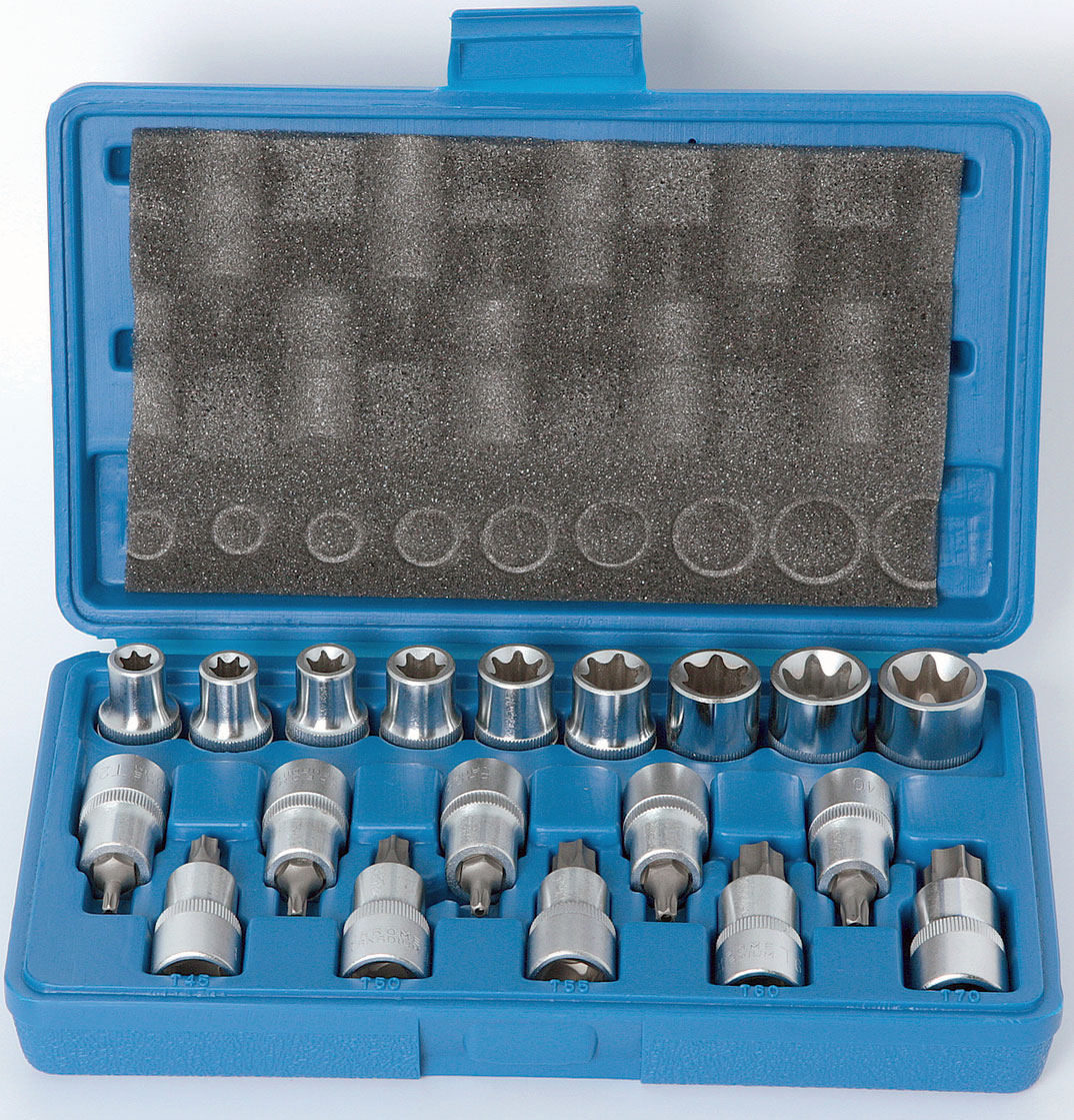 Hlavice zastrcne a nastrcne, T-profil, E-profil, 19 dilu, 1/2 vrtane, Triumf