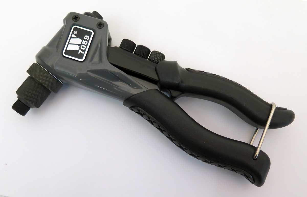 Kleště nýtovací - sada, 4 nástavce 2.4, 3.2, 4.0, 4.8 mm, Welzh