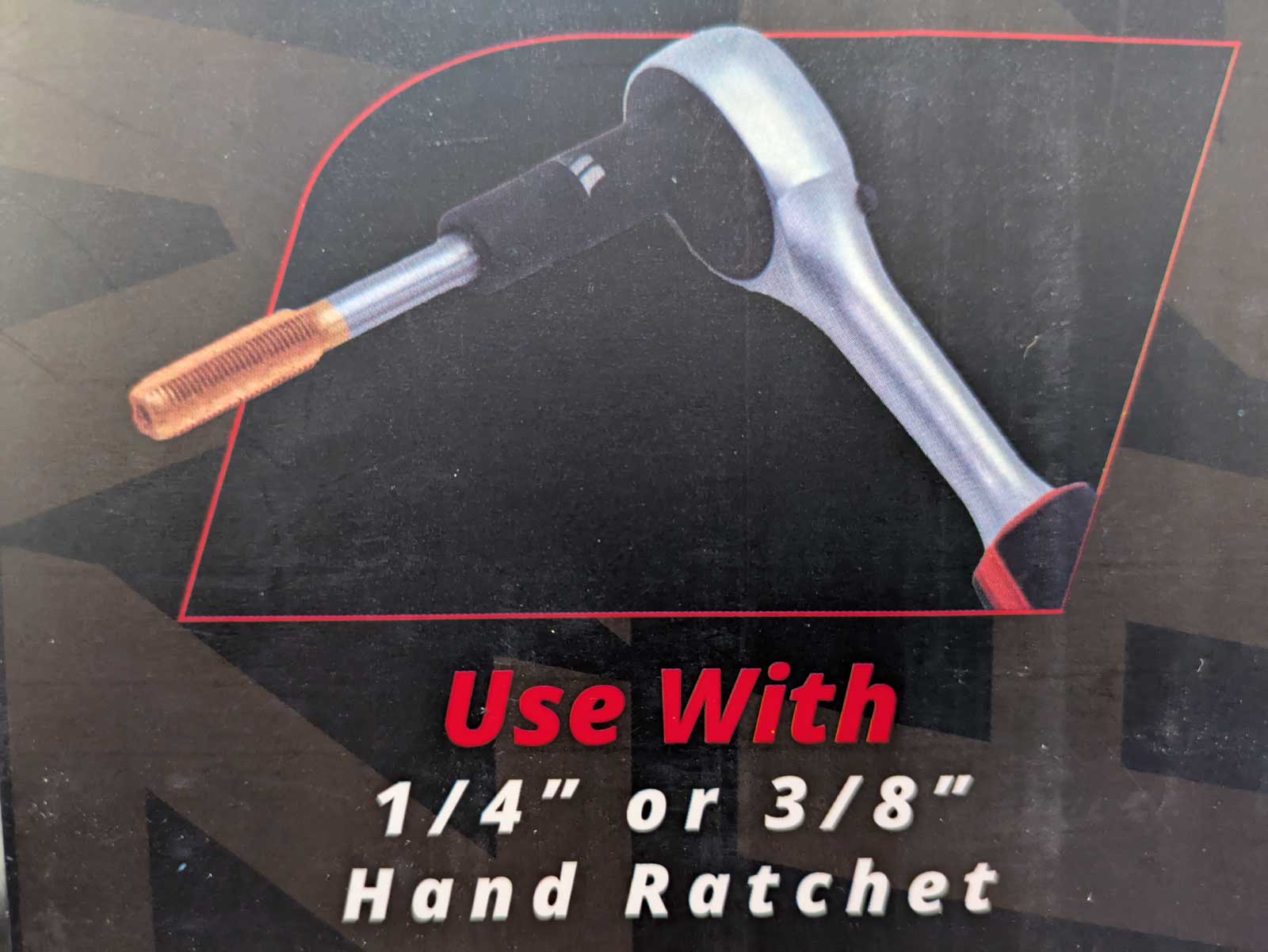 Hlavice nástrčné s gola vstupem 1/4" a 3/8"  pro závitníky , sada 8 dílů, Welzh