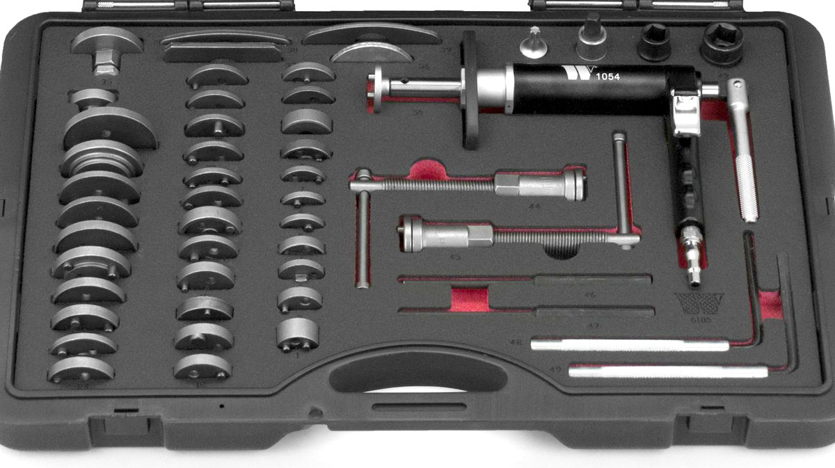 Velká servisní sada pro stlačování brzdových pístků, 50 dílů, Welzh