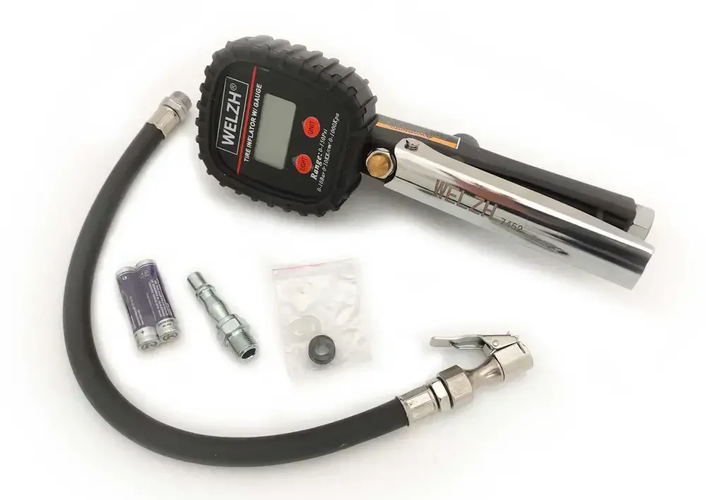 Profesionální pneuhustič - pistole na huštění pneumatik s digitálním manometrem, Welzh