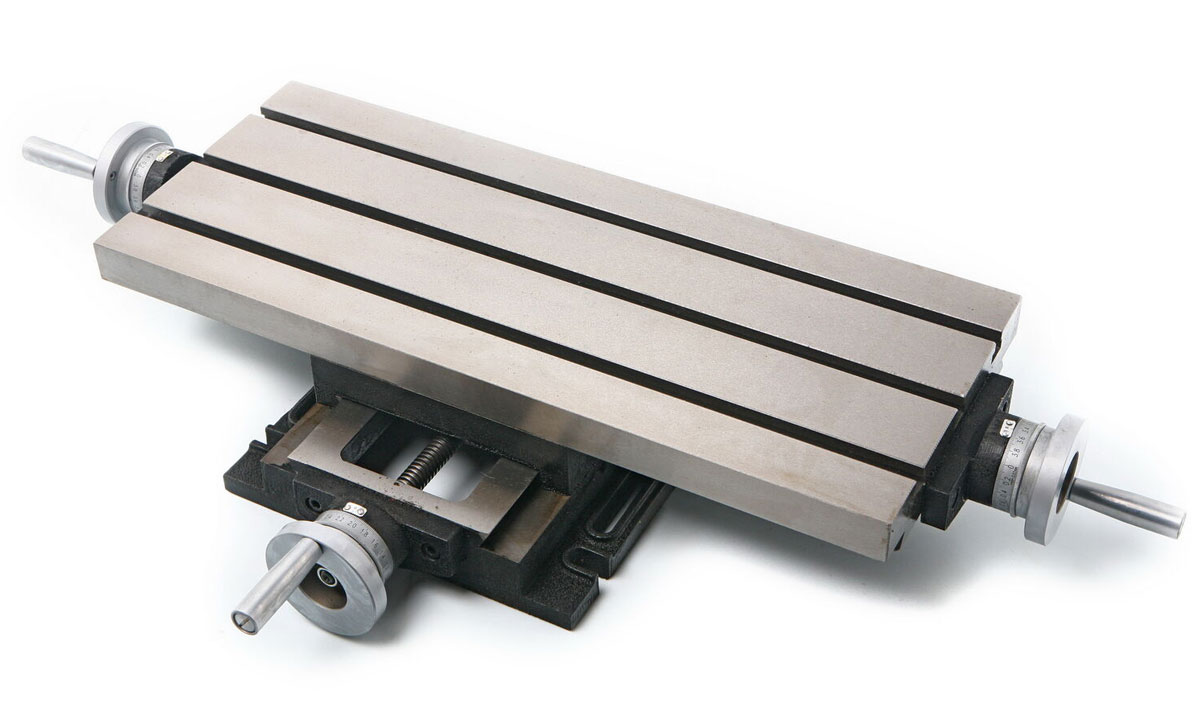 Křížový stůl 600 x 240 mm pro frézování nebo vrtání, 52 kg