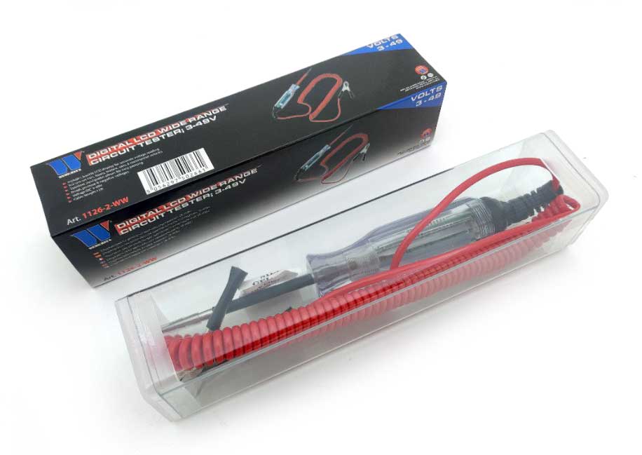 Tester obvodů, digitální LCD širokoúhlý  3 - 49 V, Welzh