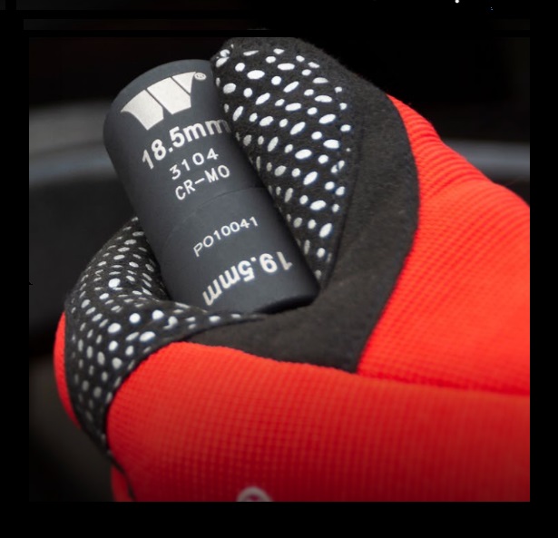 Kombinovaná nástrčná hlavice 1/2", 6 hran, 18.5 mm a 19.5 mm na poškozené matice a šrouby, pro rázové utahováky, CrMo, Welzh