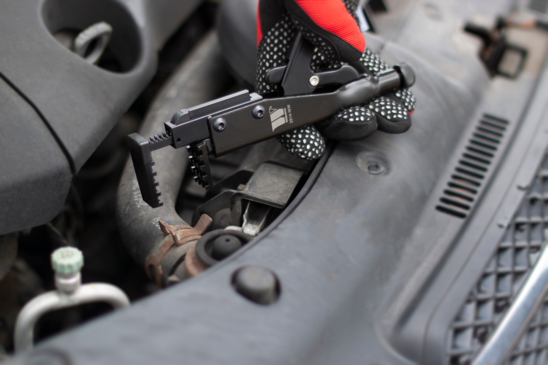 Kleště na hadicové spony, ráčnová funkce, Welzh