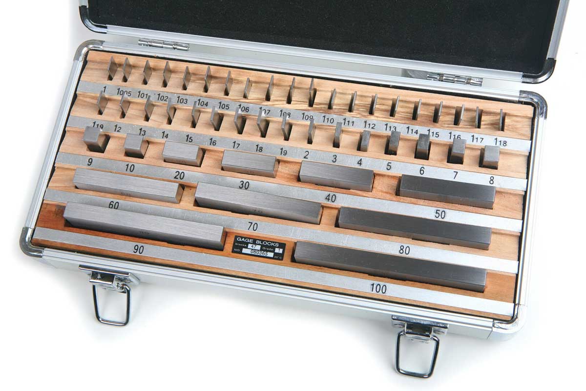 Přesné broušené měřící podložky a bloky dle DIN 861, 1 - 100 mm, certifikát přesnosti, sada 47 ks