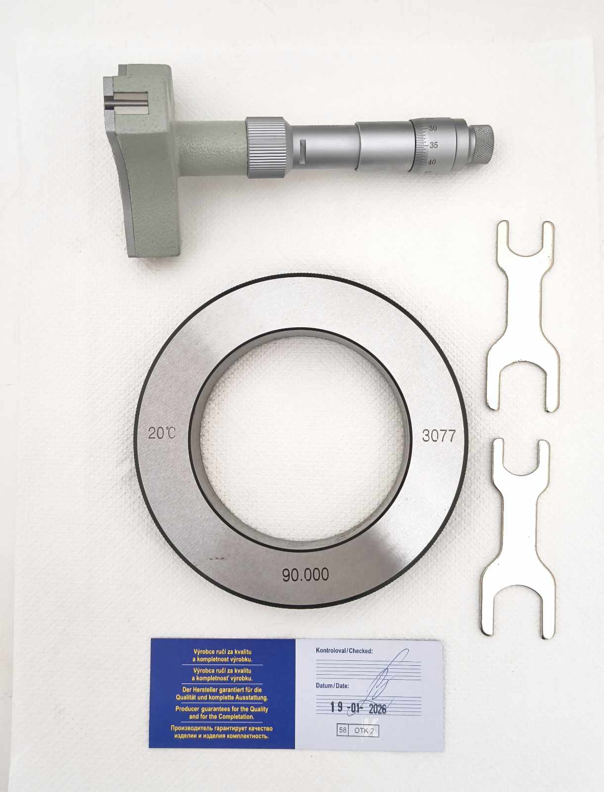 Mikrometr třídotekový 90 - 100 mm, DIN 863, KM