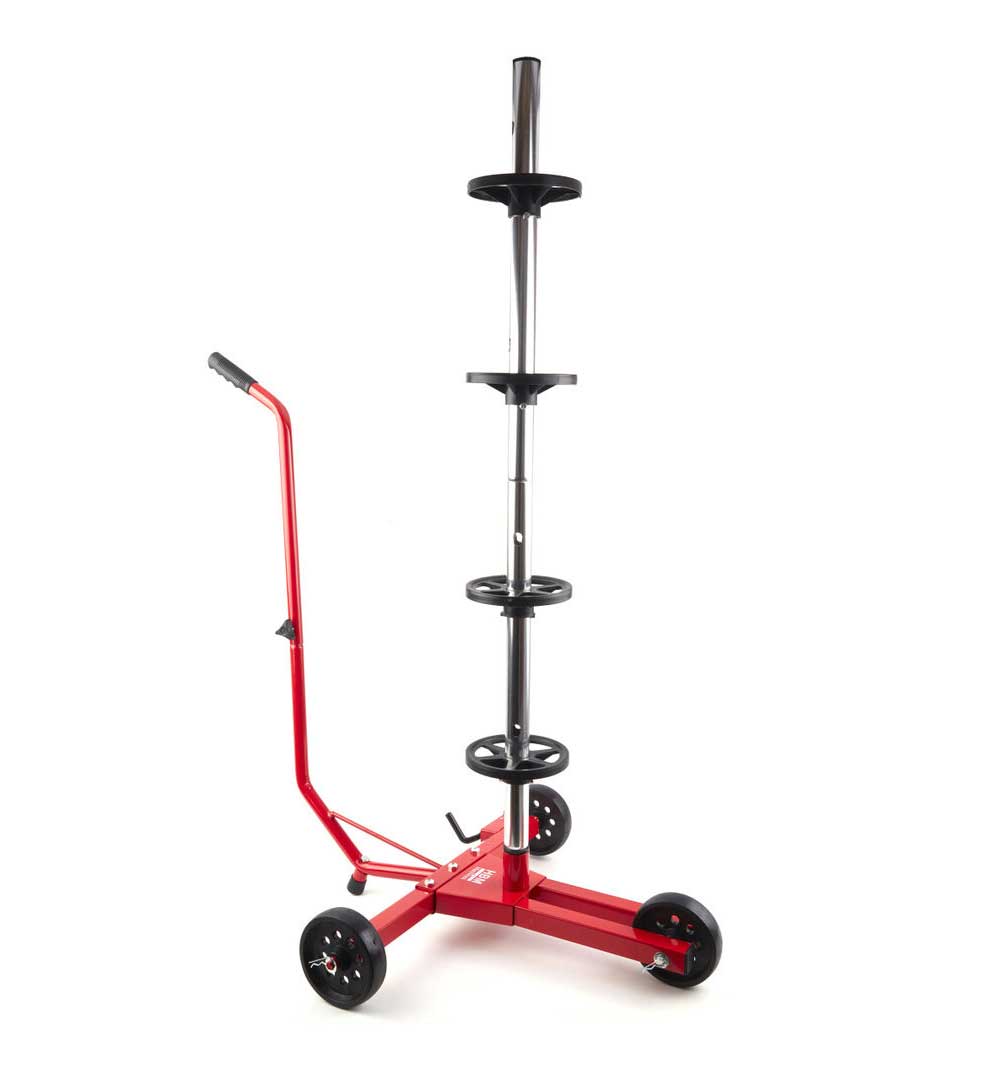 Deluxe mobilní stojan pro 4 automobilová kola s aretací