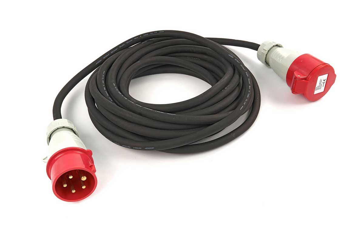 3f neoprénový prodlužovací kabel 380 V, 5G x 1.5 mm, délka 10 m