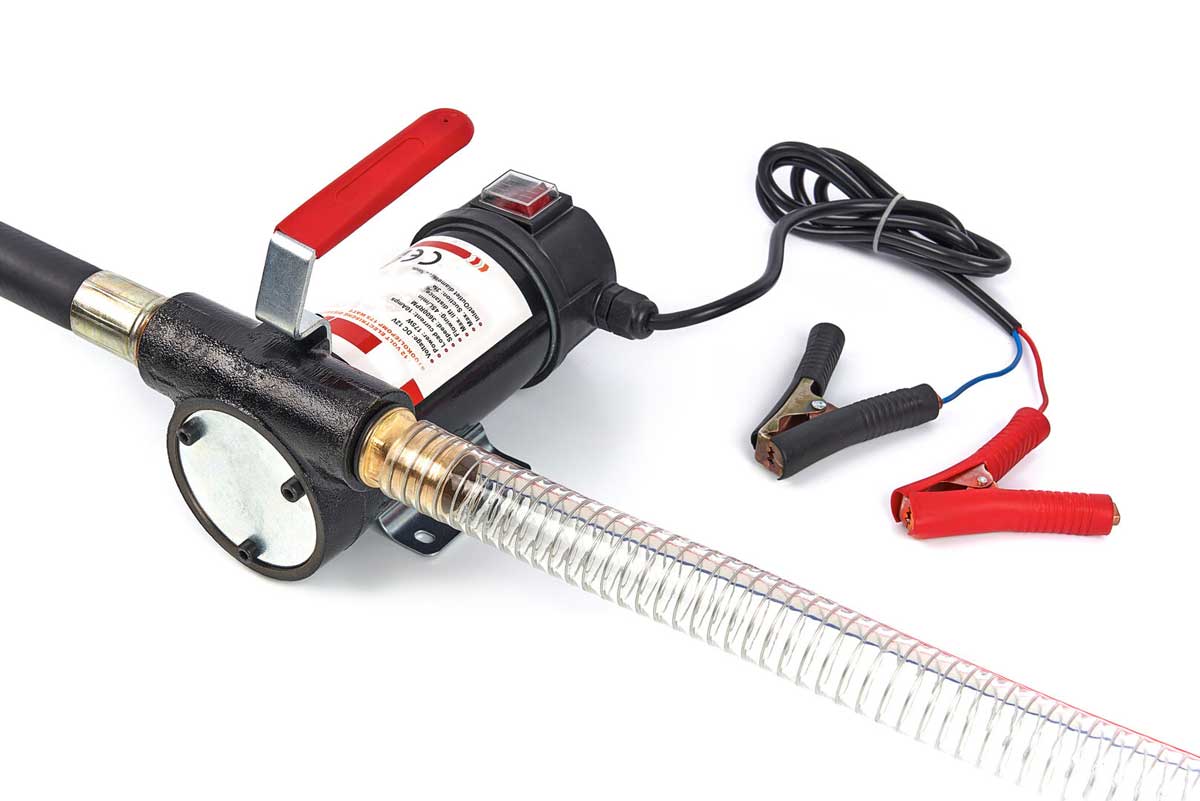 Profesionální 12 V čerpadlo na naftu a oleje s dávkovací pistolí, 175 W, 2700 l/hod.