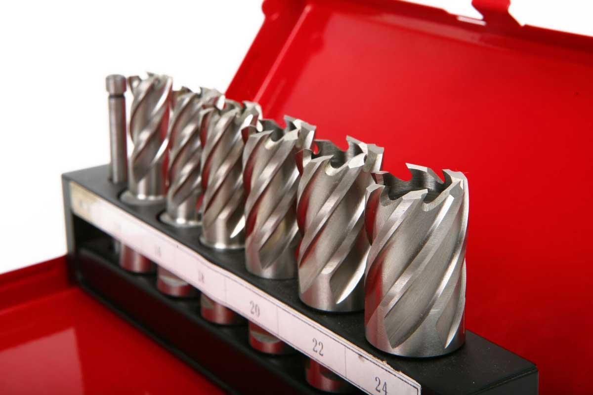 7-dílná sada vrtáků HSS M2 Core 14 - 24 mm pro magnetické vrtačky