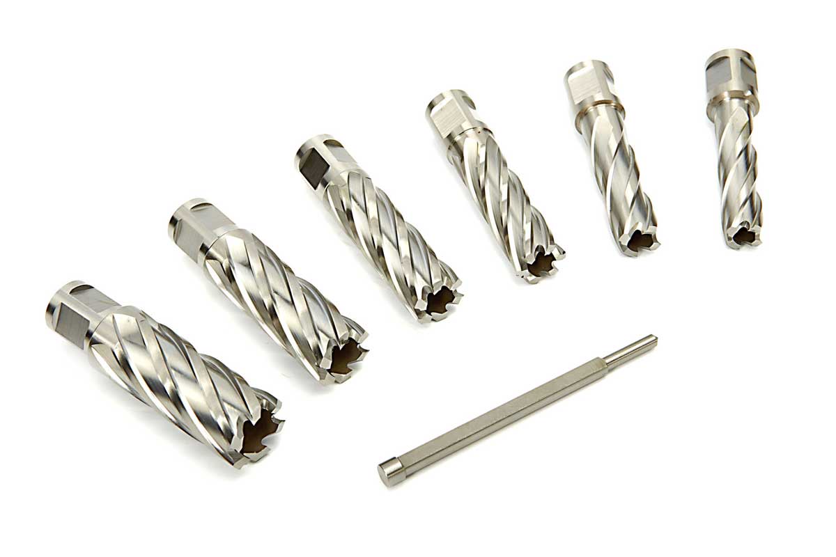 7-dílná sada vrtáků HSS-Cobalt 14 - 24 mm pro magnetické vrtačky, extra dlouhé