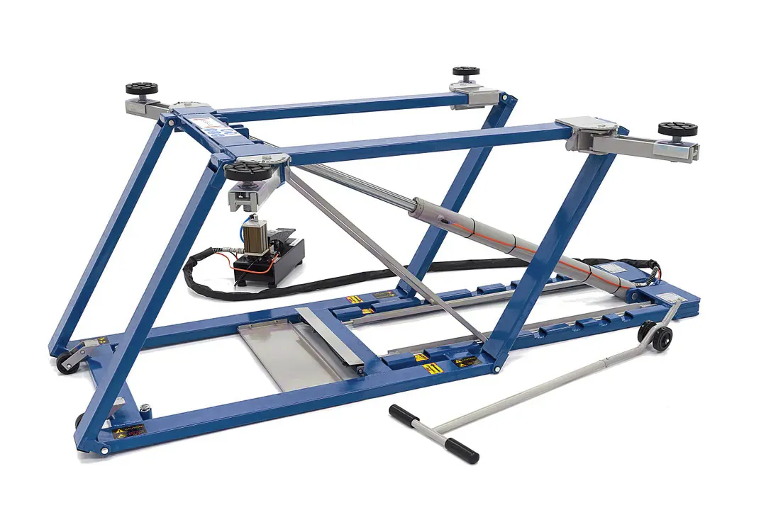 HBM Mobilní 2.5 tunový hydraulicko-pneumatický výškově nastavitelný auto zvedák, 270 kg