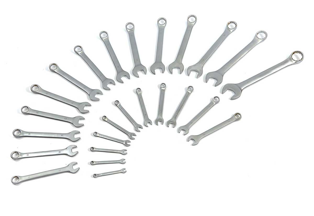 Klíče očkoploché  1/4" - 1 1/4", sada 25 dílů, v plastovém pořadači, palcové