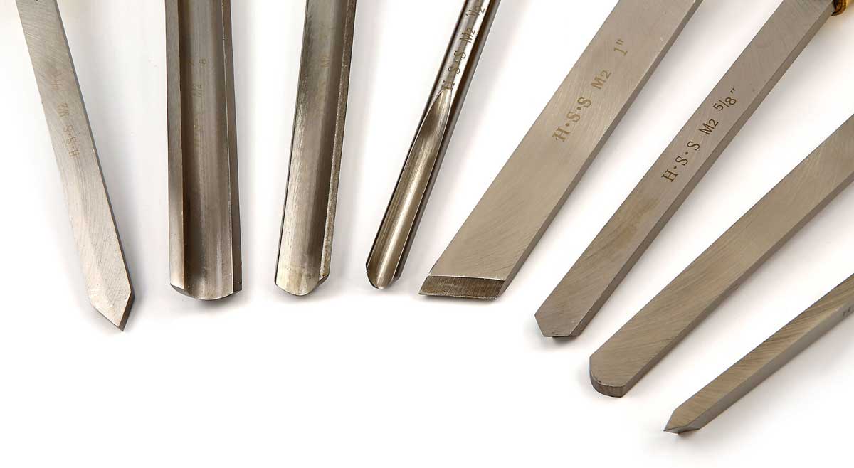 Soustružnická dláta na dřevo, HSS-M2, sada 8 ks