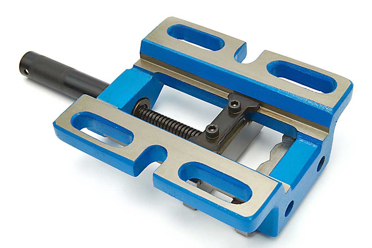 Přesný strojní svěrák pod vrtačku a frézku - šířka čelistí 120 mm, 9 kg