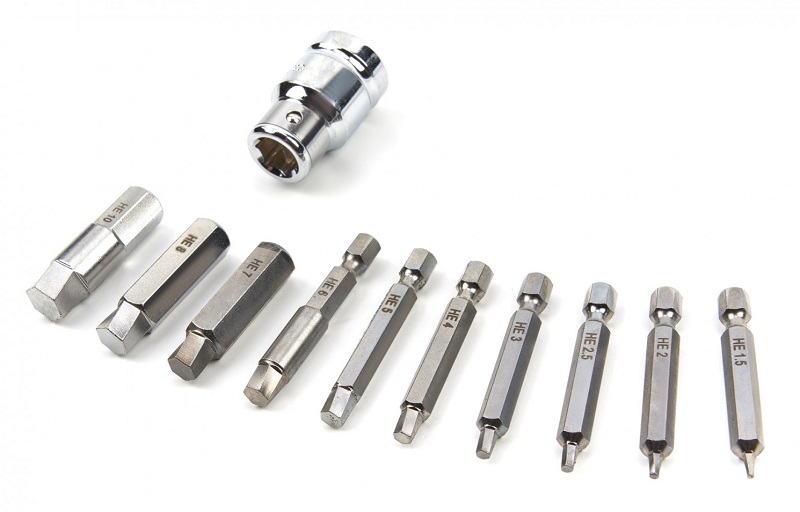 Odstraňovač, povolovač poškozených či zalomených INBUS šroubů, Grabit, sada 11 dílů