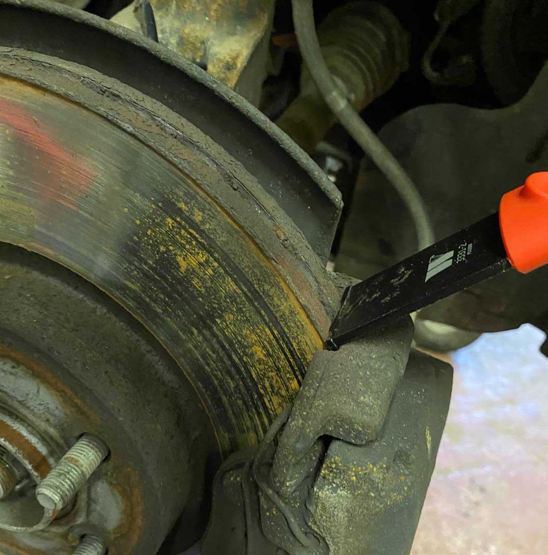 Nástroj na opracování brzdových kotoučů - odstraňování přesahů a otřepů, Welzh