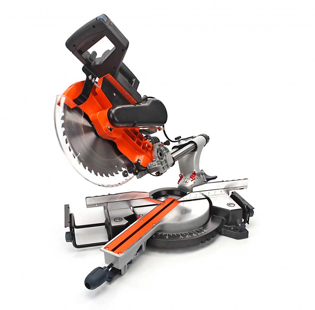 TrueTech 340 x 90 - kapovací a pokosová pila, kotouč 300 mm, 2 kW, 30 kg