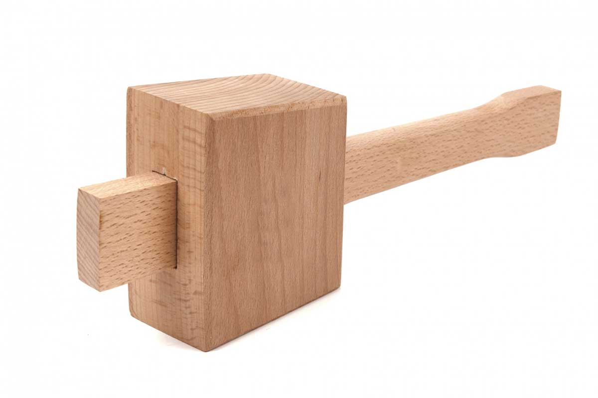 Dřevěná palička s obdélníkovou hlavou, 114 mm, 550 g