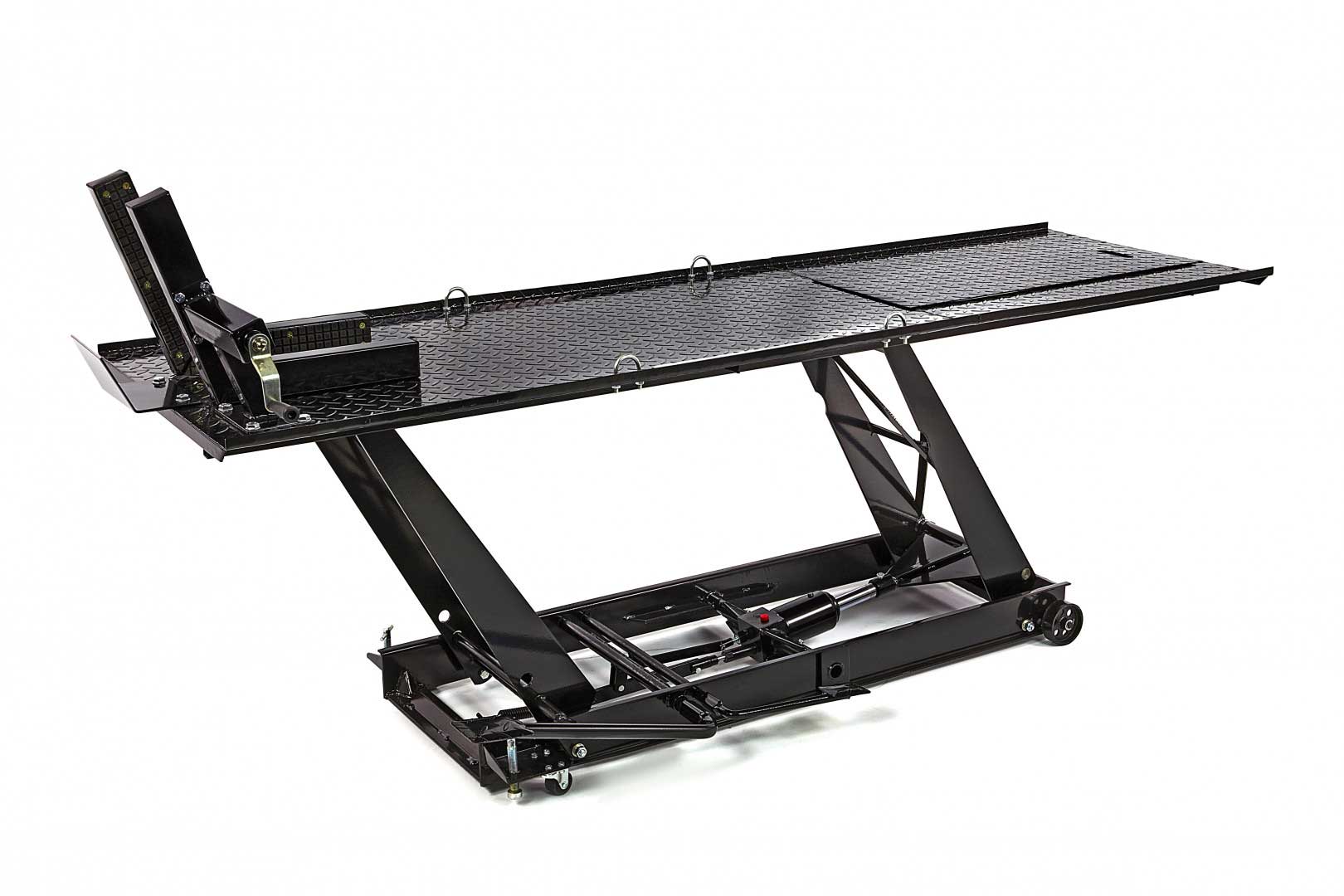 Hydraulický motocyklový zvedák 300, zvednutí až 450 kg, luxusní upínací háky, hmotnost 150 kg