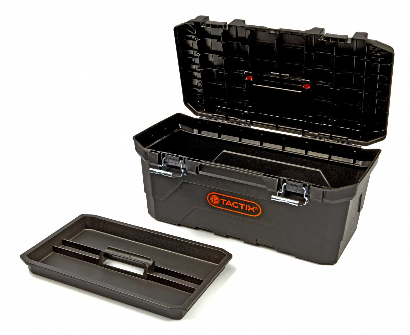Plastový úložný kontejner kufr Tactix / box na nářadí 50 cm, 32 l