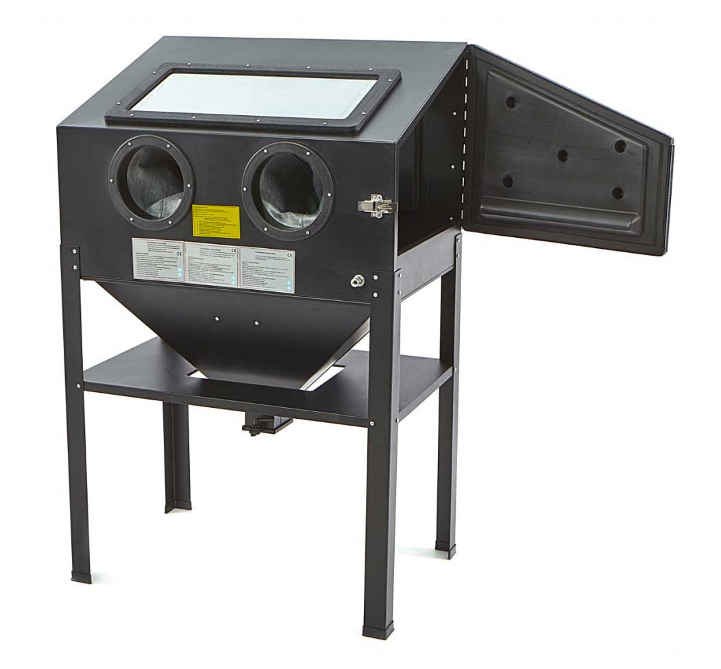 Pískovací box SBC 220 - kabina pro tryskání se spodním otvorem (pískovačka)