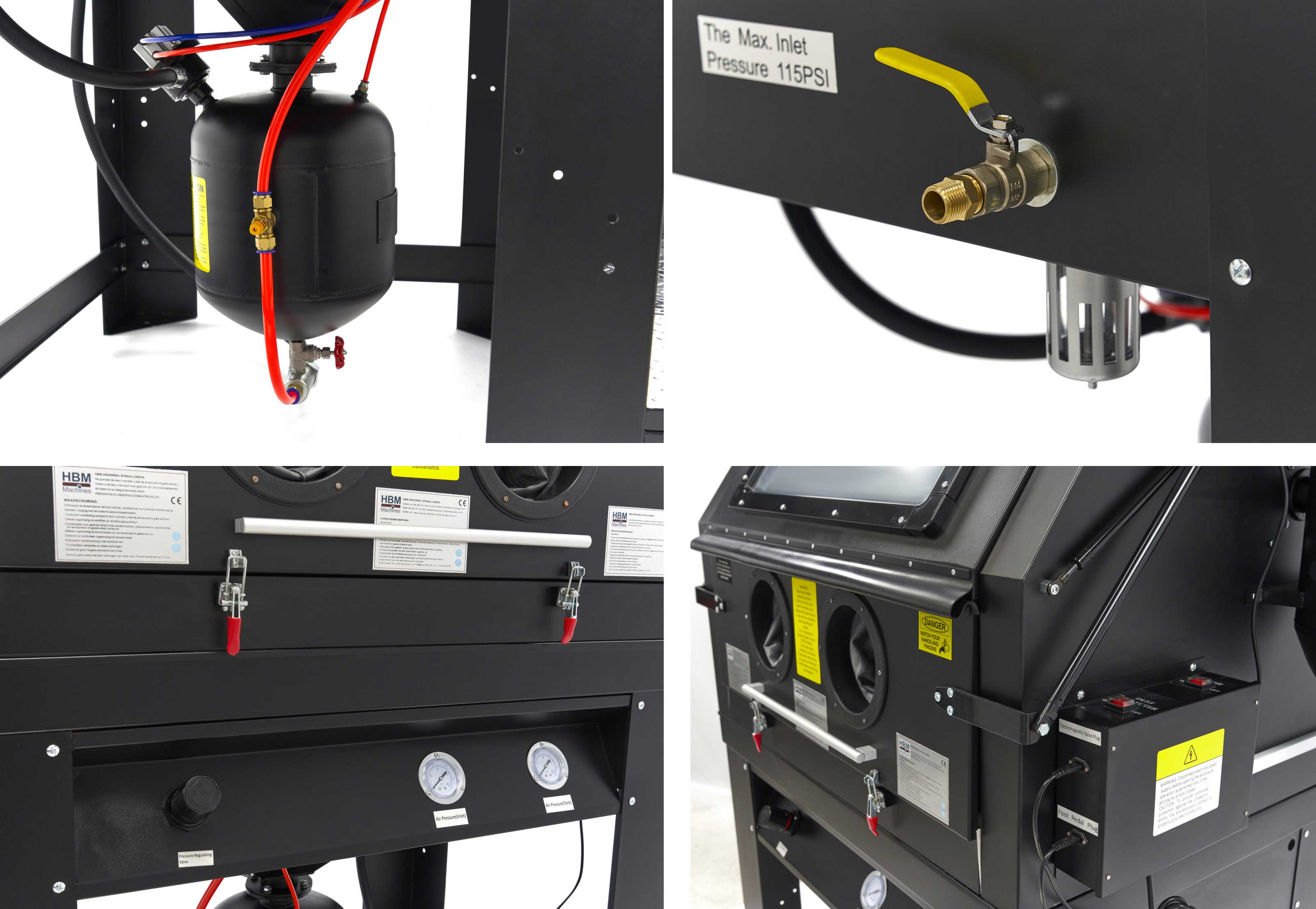 Profesionální pískovací box SBC 990 s dvojitým odsáváním - kabina pro tryskání (pískovačka)