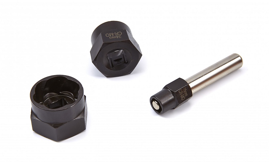 Odstraňovač, povolovač poškozených, stržených matic a šroubů 10-27 mm, sada 14 dílů