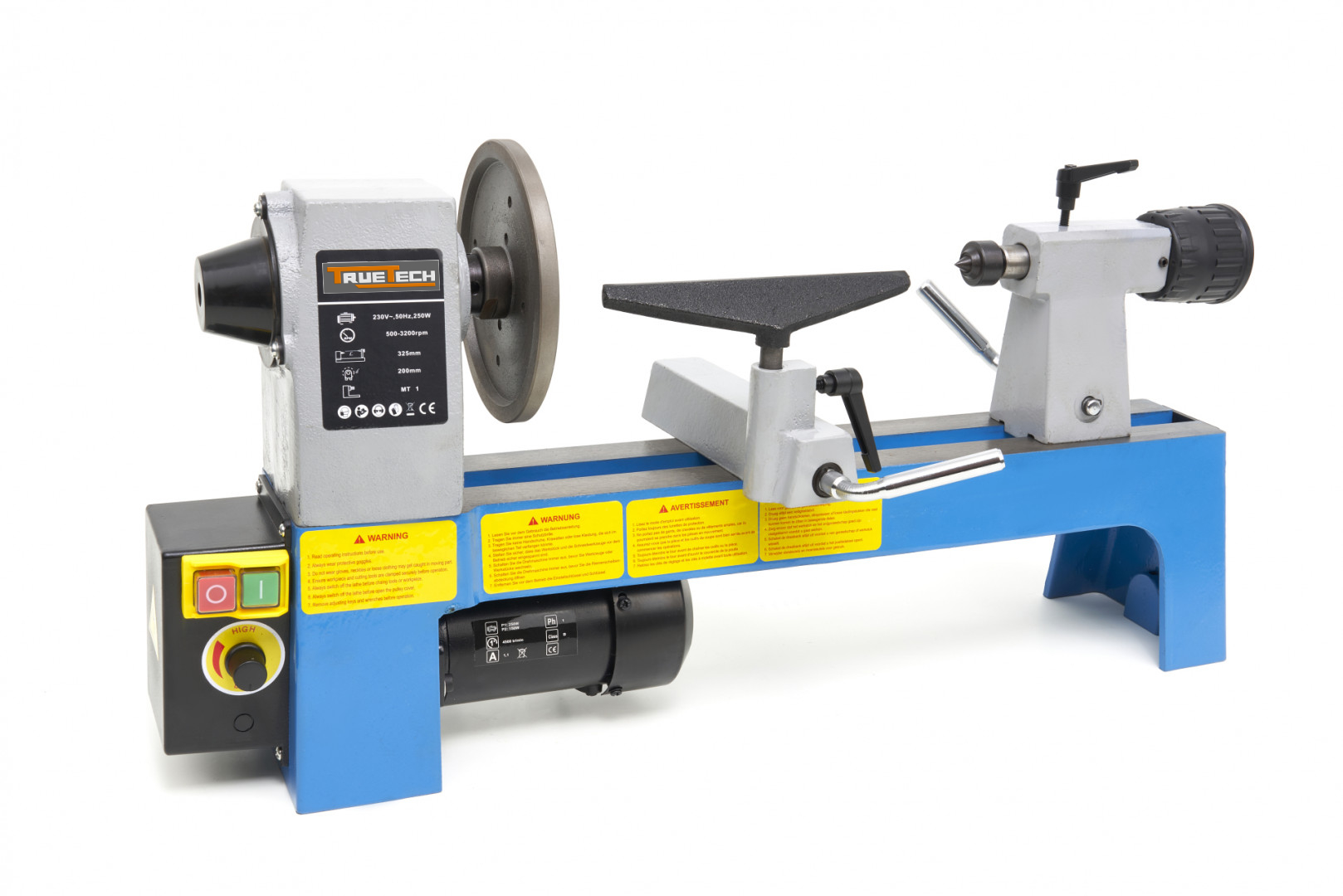 Soustruh na dřevo, 200 x 325, variabilní otáčky, 21 kg