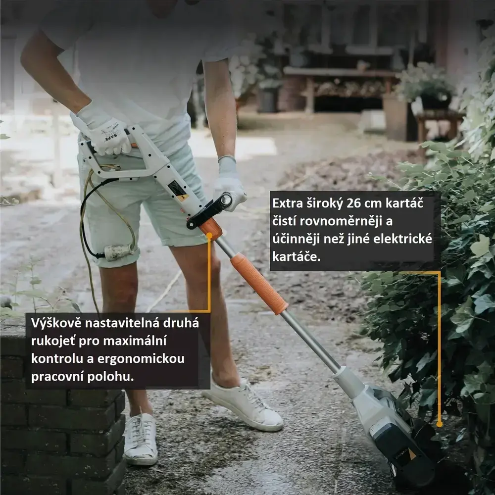 Univerzální elektrický kartáčový čistič povrchů, rotační kartáč, 230V, výkon 1020W, multikartáč MAXXBRUSH BATAVIA