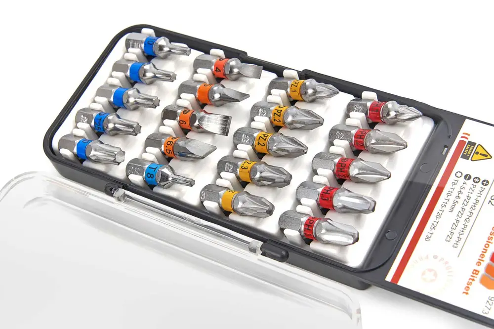 Sada kvalitních bitů - bity PH, PZ, SL, Tx, ocel S2, sada 20 dílů