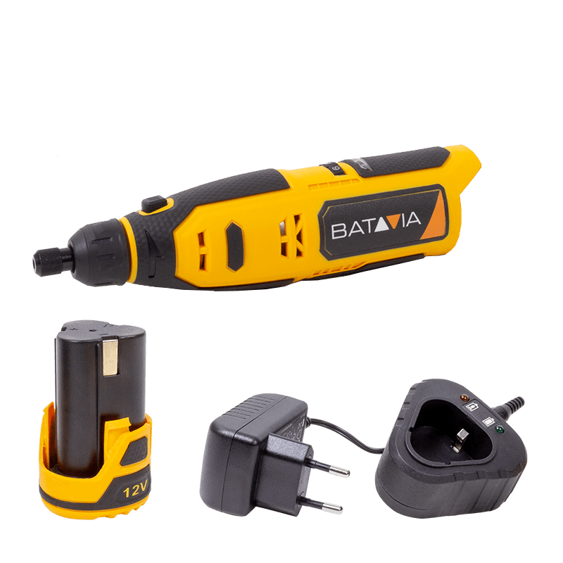 Aku bezdrátový multifunkční rotační nástroj Combitool, vrtačka, frézka, leštička a bruska nejen pro kutily, 12V Li-Ion, bez baterie a nabíječky, FIXXPACK BATAVIA