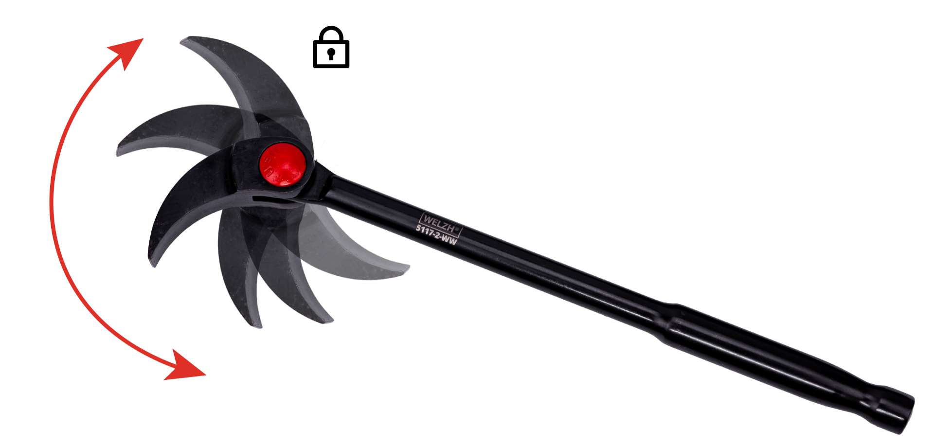 Sada 3 kusů páčidel s otočnou hlavou, Welzh