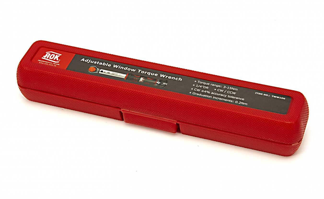 Profesionální momentový klíč 1/4“, rozsah 3 - 15 Nm, s kalibračním protokolem