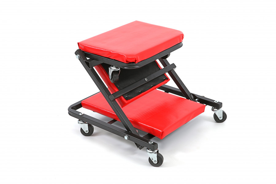 2 v 1 montážní skládací pojízdné lehátko a stolička