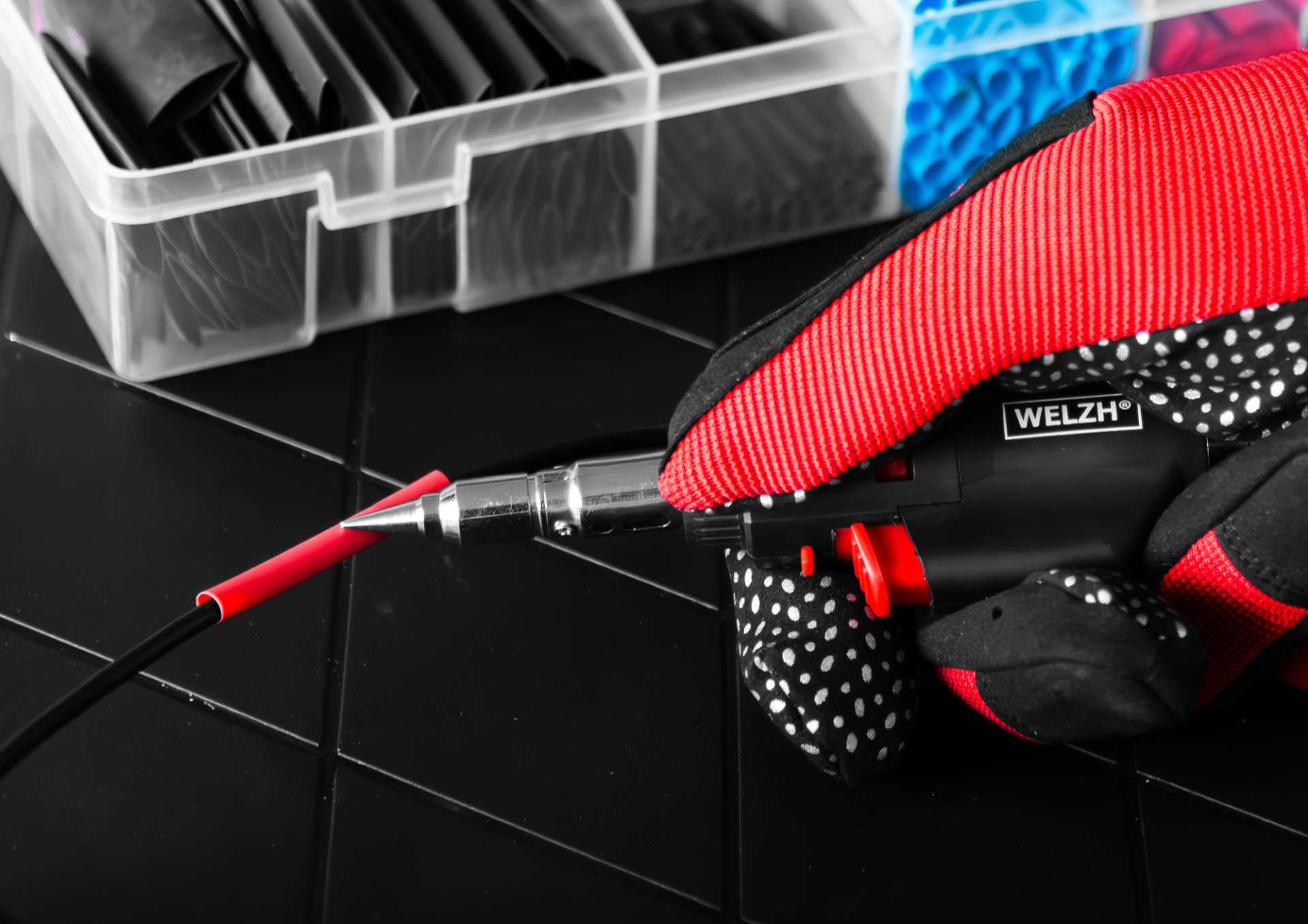 Plynová mikro pájka a stahovací bužírky, 491 dílů, Welzh