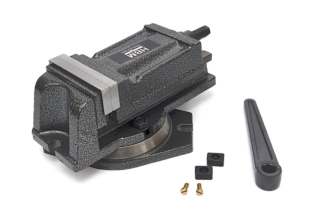 Litinový strojní svěrák 75 mm odnímatelnou otočnou základnou pro strojní obrábění, 8 kg