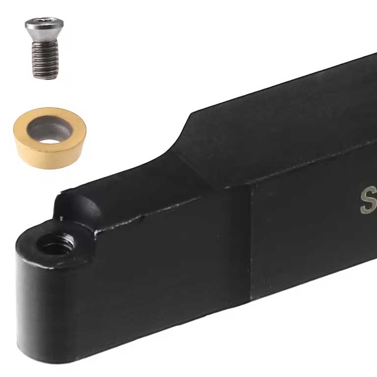 Soustružnický držák / nůž 16 x 16 x 9 mm s 10ks kulatými výměnnými VBD plátky