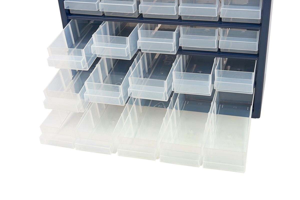 Kovový úložný box s 60 zásuvkami 15 x 55,2 x 30,6 cm