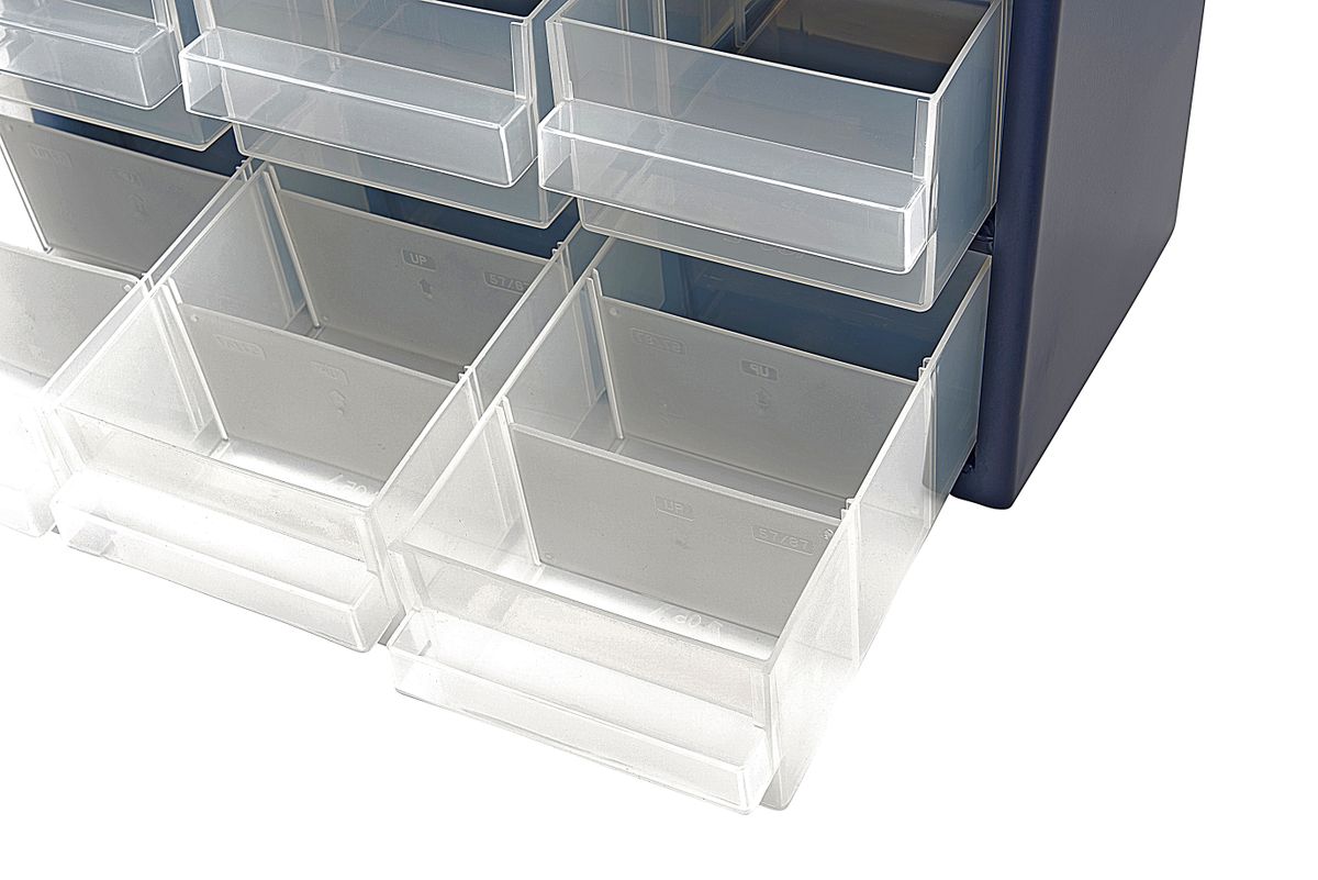 Kovový úložný box s 24 zásuvkami 15 x 55,2 x 30,6 cm
