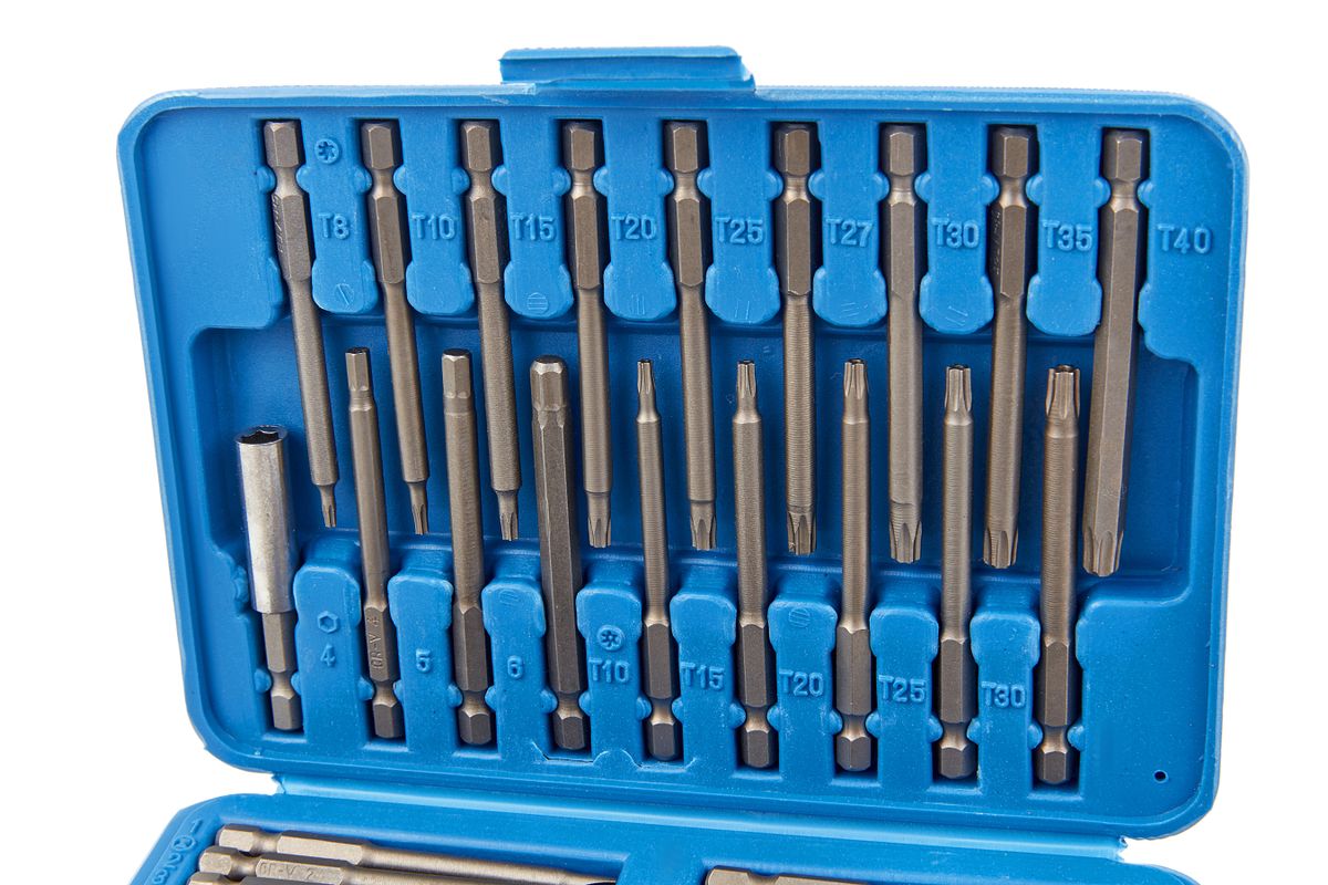 Bity 1/4", PL-PH-PZ - Inbus - Torx - Robertson, S2 Ocel, sada 50 dílů