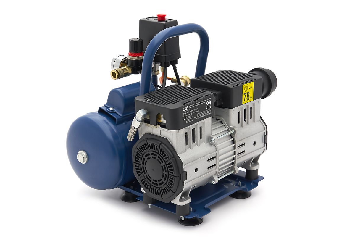 Tichý kompresor, 0,7HP, 6l, HBM