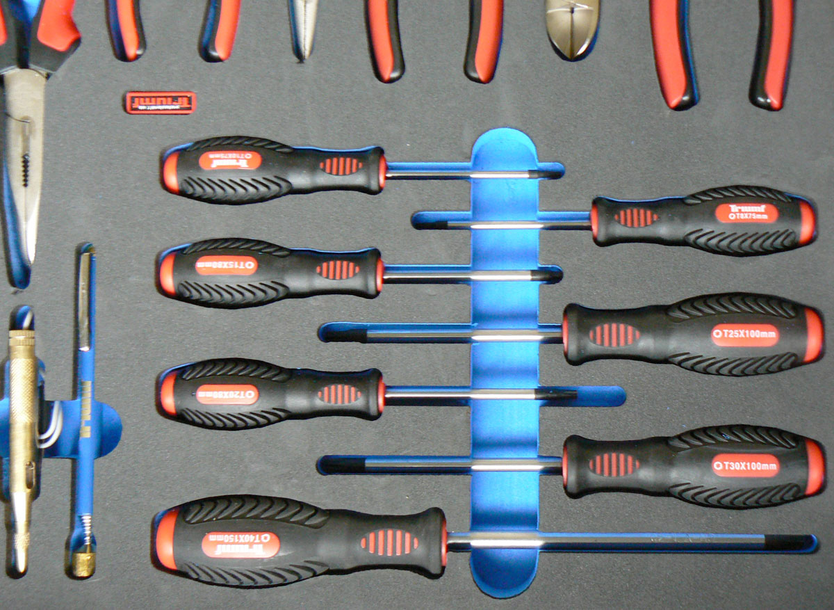 Modul kleští a šroubováků, 23 dílů, rozměr - 585 x 405 x 35 mm, Triumf