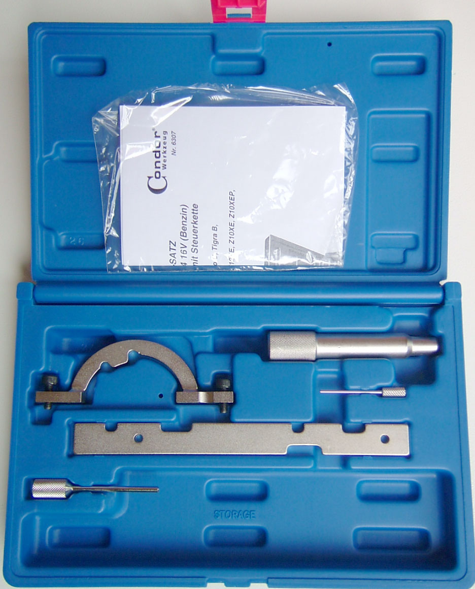 Aretační přípravky Opel pro benzínové motory 1.0, 1.2 a 1.4 16V, Condor Werkzeug