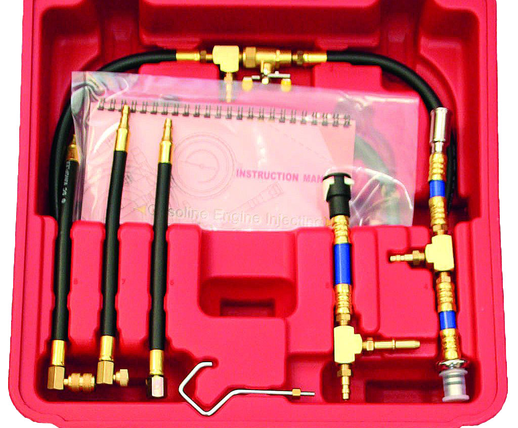 Tester na měření tlaku v palivové soustavě, rozsah 0 - 8 bar, sada, Triumf