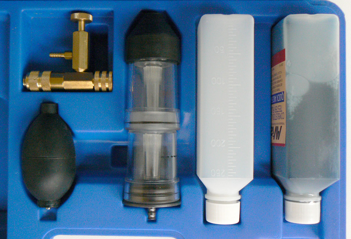 Tester těsnosti hlavy motoru na únik CO2, gumový kužel, sada, Condor Werkzeug